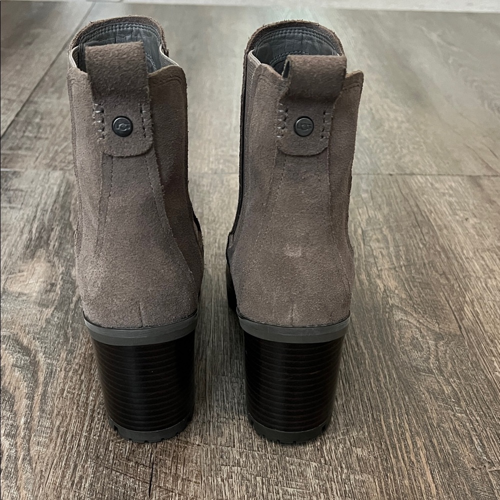 Brown Suede Ugg Ankle Boots size 11 - Picture 3 of 6